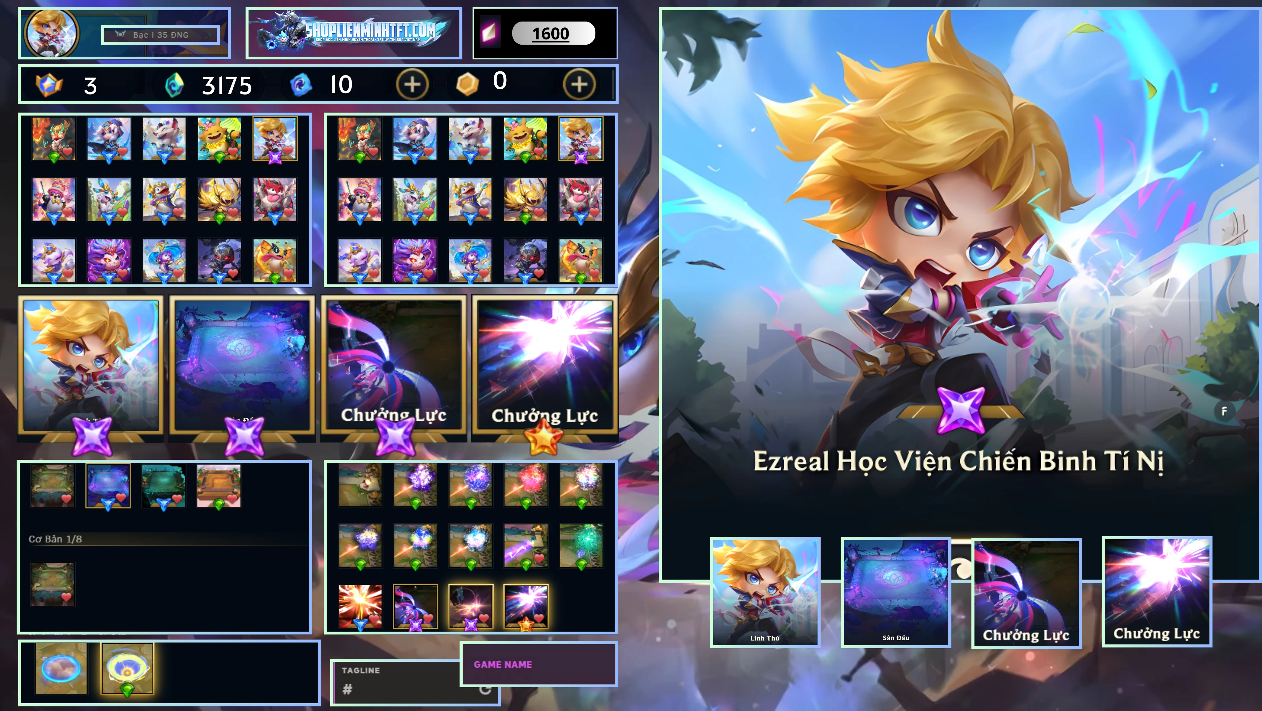 - Ezreal Học Viện Chiến Binh  - Sàn Chưởng